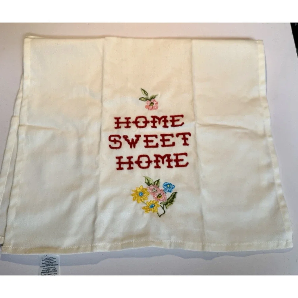Pioneer Woman Home Sweet Home Towel & Painterly Floral 4x6 Frame Set